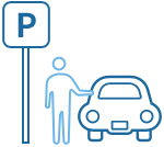 お客さま用駐車場として